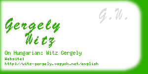 gergely witz business card